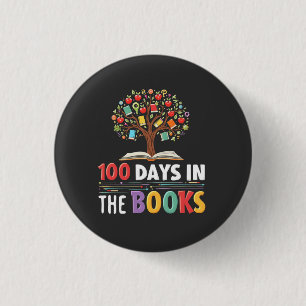 Bóton Redondo 2.54cm 100 dias nos Livros Dias do Professor de Livros Es