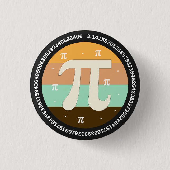 Bóton Redondo 2.54cm 3.14 National Pi Day Design  - Pi Day Gift Idea (Frente)