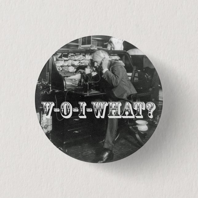 Bóton Redondo 2.54cm A introdução chocante do telefone VoIP (Frente)