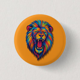 Bóton Redondo 2.54cm A PAINTED LION button