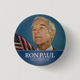 Bóton Redondo 2.54cm A restauração América de Ron Paul abotoa-se ago