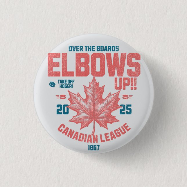 Bóton Redondo 2.54cm Abotovelos! Sobre o Conselho da Liga Canadiana de  (Frente)