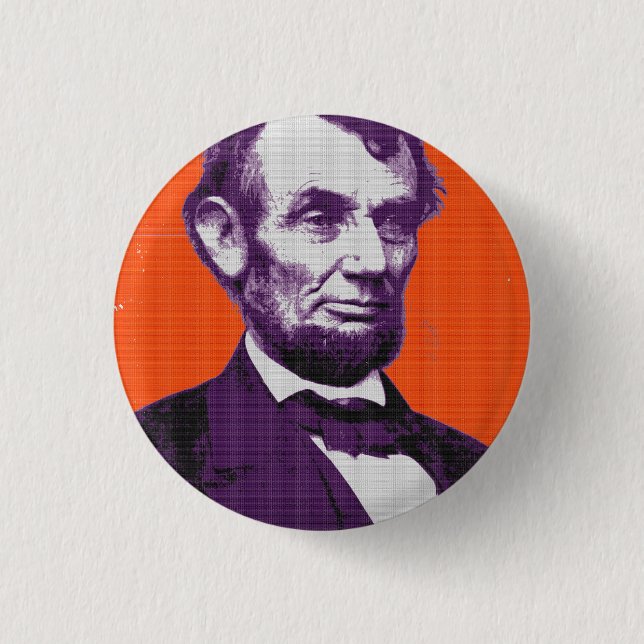 Bóton Redondo 2.54cm Abraham Lincoln alt (Frente)