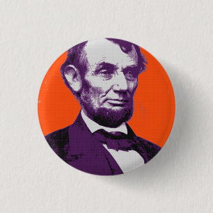 Bóton Redondo 2.54cm Abraham Lincoln alt