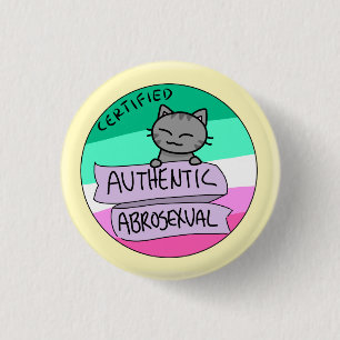 Bóton Redondo 2.54cm Abrosexual autêntico