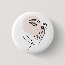 Abstrato mínima de arte da linha de solteiro fêmea