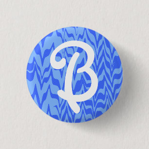 Bóton Redondo 2.54cm Abstrato ZigZag Swirl