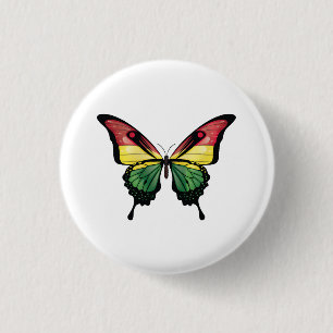 Bóton Redondo 2.54cm Adesivo de bandeira da borboleta rabo de andorinha