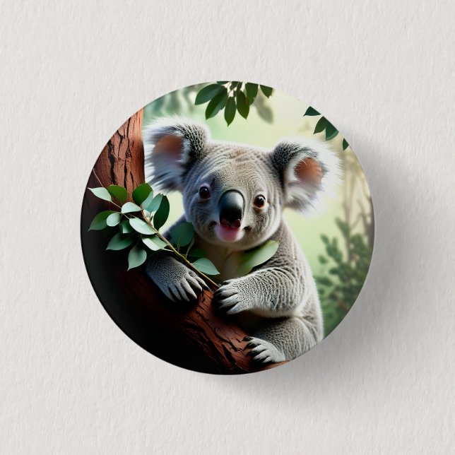 Bóton Redondo 2.54cm Adorable Koala Bear (Frente)