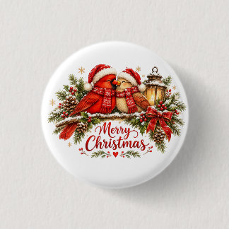 Bóton Redondo 2.54cm Adorno de Natal Personalizado Família Cardinals In