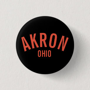 Bóton Redondo 2.54cm Akron, Ohio Magnet