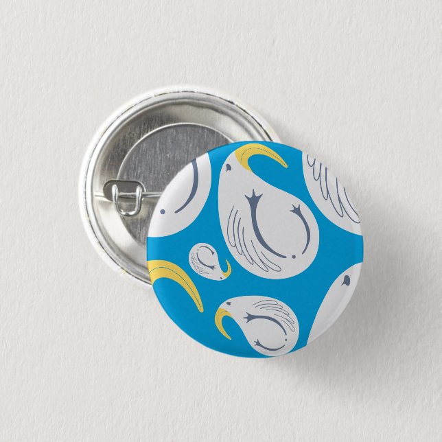 Bóton Redondo 2.54cm Albatroz - Tema Oceânico (Frente & Verso)