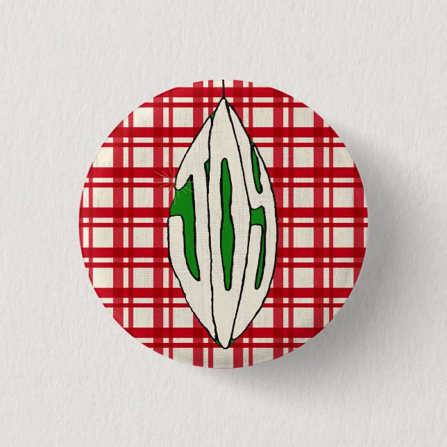 Bóton Redondo 2.54cm Alegria do ornamento do feriado (Frente)