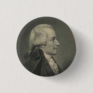 Bóton Redondo 2.54cm Alexander Hamilton que grava o botão