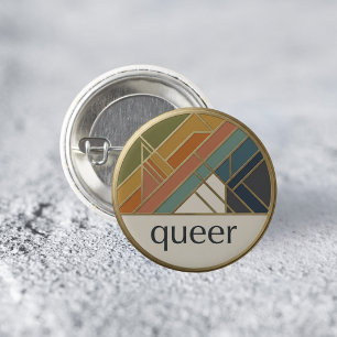Bóton Redondo 2.54cm Alfinete de Orgulho Pronome Minimalista LGBTQ
