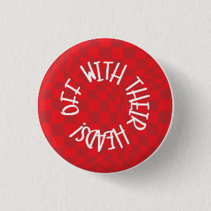 Bóton Redondo 2.54cm Alice no País das Maravilhas - Crachá - Rainha do