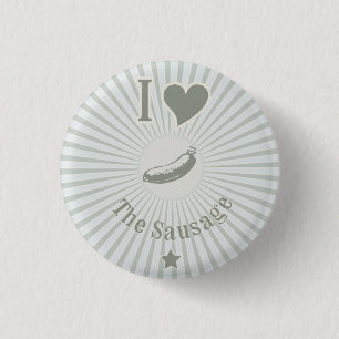 Bóton Redondo 2.54cm Amante da salsicha