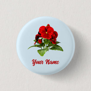 Bóton Redondo 2.54cm Amante de Pensamentos Florais Personalizado