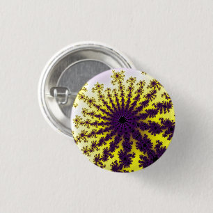 Bóton Redondo 2.54cm Amarelo e Roxo