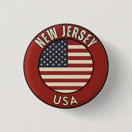 Bóton Redondo 2.54cm Ame Nova Jersey - Lembrancinha do Estado de NJ