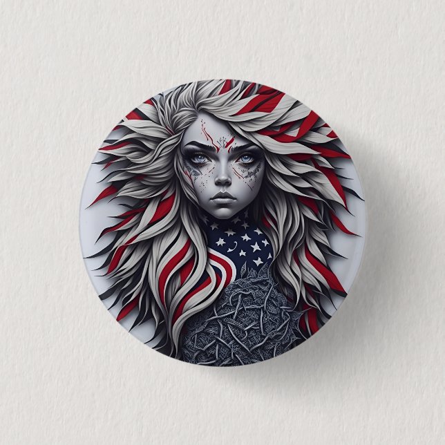 Bóton Redondo 2.54cm american fan 24 (Frente)