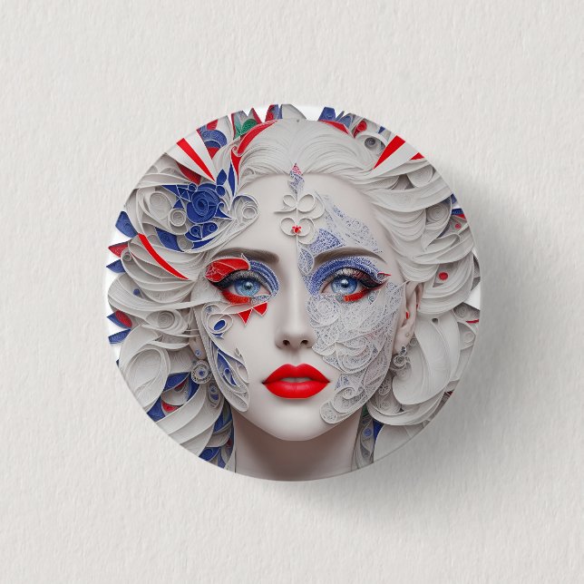 Bóton Redondo 2.54cm american fan 32 (Frente)