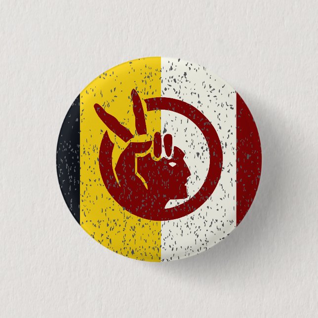 Bóton Redondo 2.54cm American Indian Movement flag (Frente)