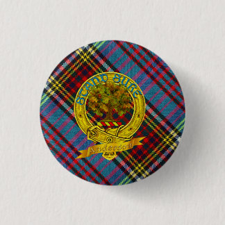 Bóton Redondo 2.54cm Anderson Clan Tartan & Motif
