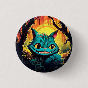Bóton Redondo 2.54cm Anime Cheshire Cat Alice no País das Maravilhas
