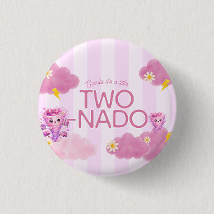 Bóton Redondo 2.54cm Aniversário de Dois-Nado, festa de 2º aniversário,