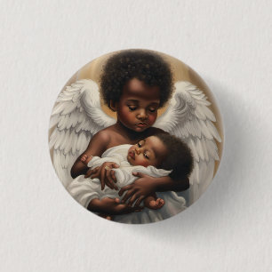 Bóton Redondo 2.54cm Anjos de Bebê