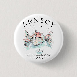 Bóton Redondo 2.54cm Annecy França – Veneza dos Alpes