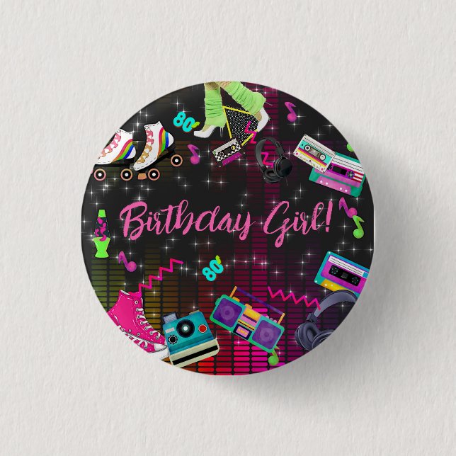 Bóton Redondo 2.54cm Anos 80 Retroativo, Retroativo, Qualquer Idade (Frente)