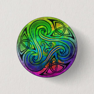 Bóton Redondo 2.54cm Anstecker Celtic Triskele