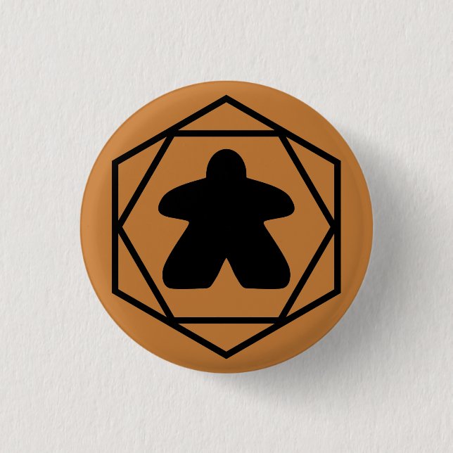 Bóton Redondo 2.54cm Anytime Meeple Black Art Pin (Frente)