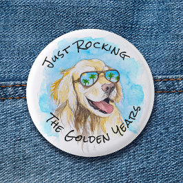 Bóton Redondo 2.54cm Apenas Atirando O Ouro Anos Engraçada De Retirada