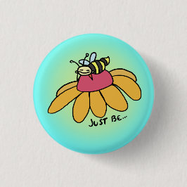 Bóton Redondo 2.54cm Apenas Seja Bee Pin