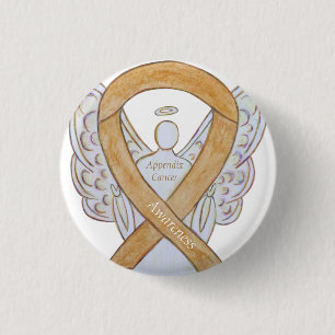 Bóton Redondo 2.54cm Apêndice Cancer Ângulo de Fita de Consciência Ambe