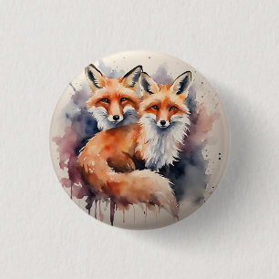Bóton Redondo 2.54cm Aquarela Fox Duo