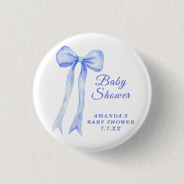 Bóton Redondo 2.54cm Arco azul é Chá de fraldas