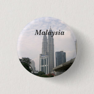 Bóton Redondo 2.54cm Arquitectura da cidade de Malaysia