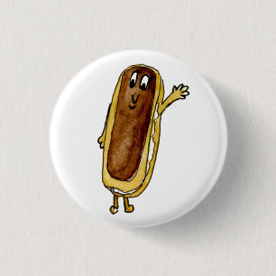 Bóton Redondo 2.54cm Arte de desenho animado de bolo excêntrico de choc