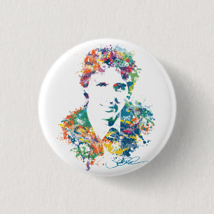 Bóton Redondo 2.54cm Arte de Justin Trudeau Digital