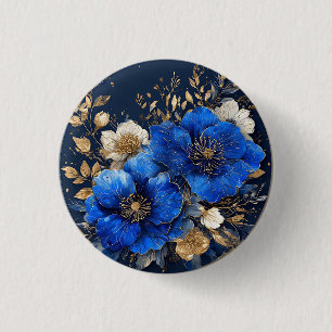 Bóton Redondo 2.54cm Arte Floral Elegante