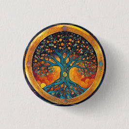Bóton Redondo 2.54cm Árvore da Vida
