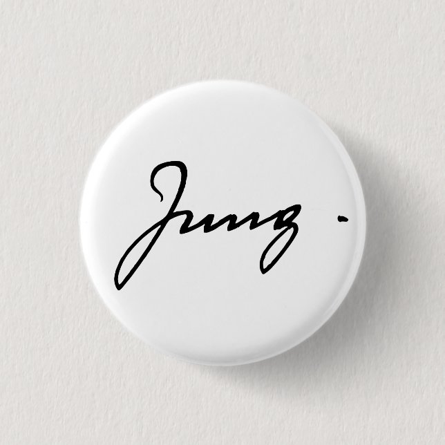 Bóton Redondo 2.54cm Assinatura Carl Jung (Frente)
