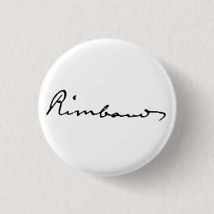 Bóton Redondo 2.54cm Assinatura de Arthur Rimbaud
