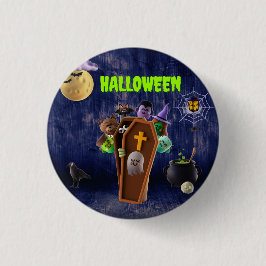 Bóton Redondo 2.54cm Assustador