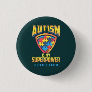 Bóton Redondo 2.54cm Autismo É Personalizado O Nome Da Equipe De Quebra