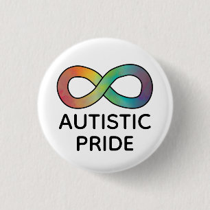 Bóton Redondo 2.54cm Autistic Pride Neurodiversity Acceptance Button